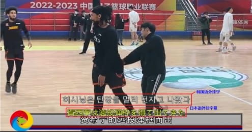 Dual subtitle display example