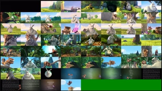 Thumbnail stitching example